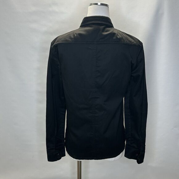 Monadic Mens Cargo Jacket Size Small Black Full Zip Shacket - Picture 3 of 15